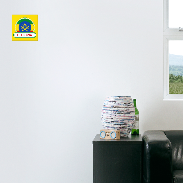 Ethiopia Country Badge - Ethiopia Flag by Yesteeyear